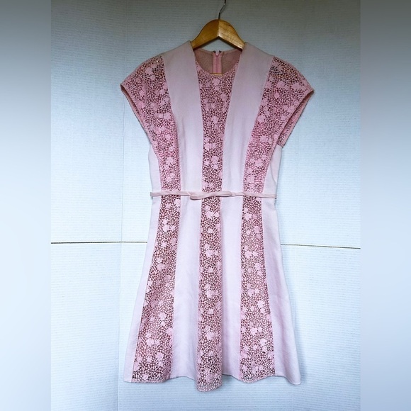 GIAMBATTISTA VALLI Lace Pattern Mini Dress light pink - Picture 4 of 8